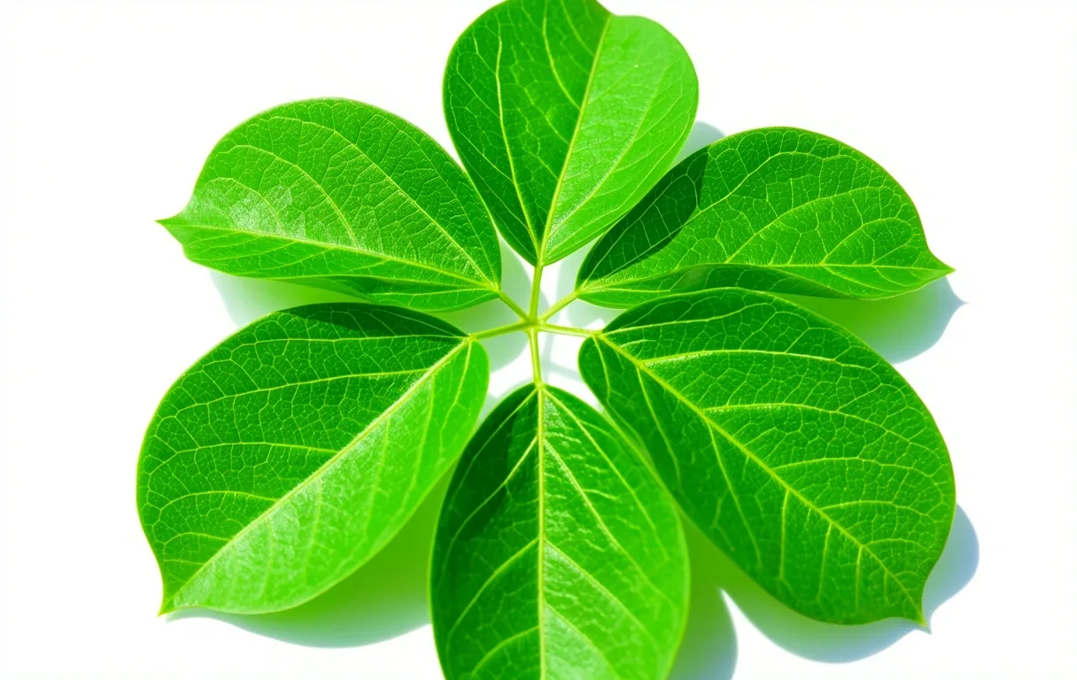 Botanical detail of Moringa leaves